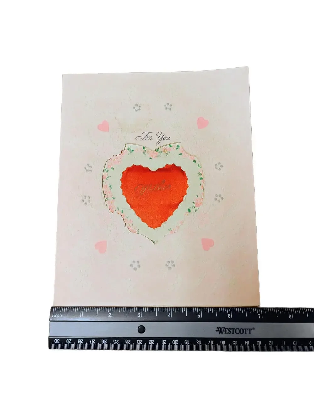 Antique Victorian Valentine Card Ephemera, Paper Americana Satin Embossed Unused